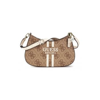 Geanta cu model si bareta de umar - Maro inchis