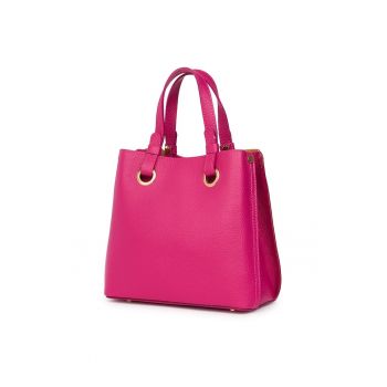 Geanta dama din piele naturala Ilona - Fucsia