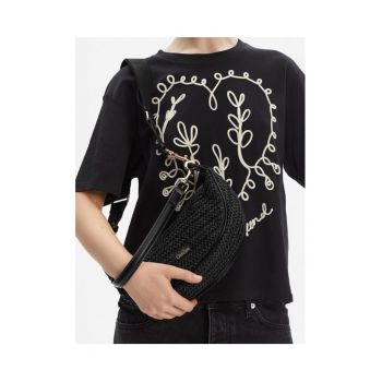 Geanta dama  model DZE-L-006-07 - neagra - din material textil.