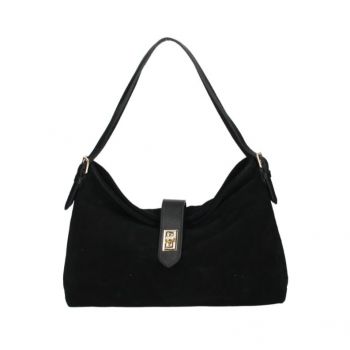 Geanta de dama, Mareta GT3849, piele intoarsa, Negru