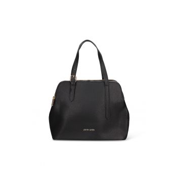 Geanta de piele ecologica cu bareta de umar Lisandra Nova - Negru