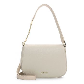 Geanta de piele ecologica cu bareta de umar si clapa