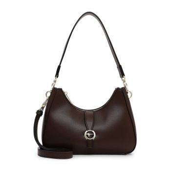 Geanta de piele ecologica cu bareta de umar si logo