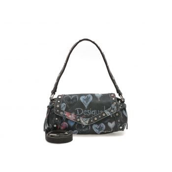 Geanta DESIGUAL bleumarin, SAXA57, din material textil