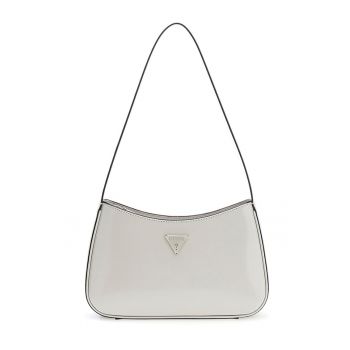 Geanta din piele ecologica cu bareta de umar Arnela - Alb optic