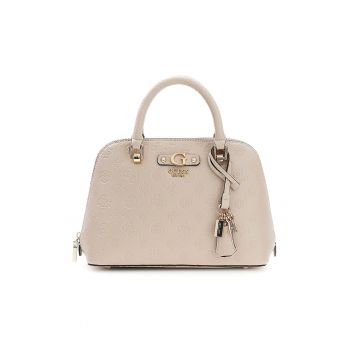 Geanta din piele ecologica cu bareta de umar detasabila din lant Dita - Maro taupe