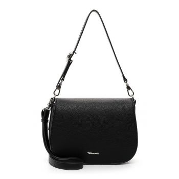 Geanta din piele ecologica cu bareta de umar si clapa