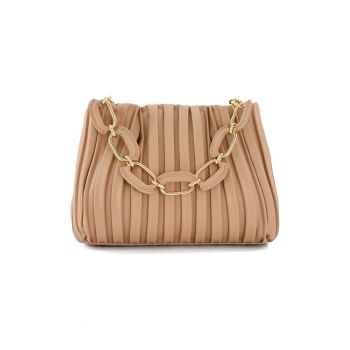 Geanta din piele ecologica cu maner Domnie - Maro camel