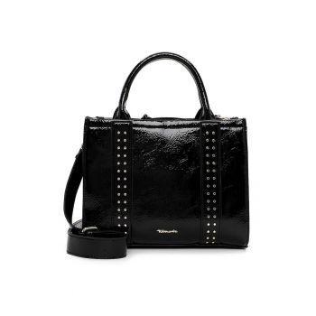 Geanta din piele ecologica lacuita cu bareta de umar