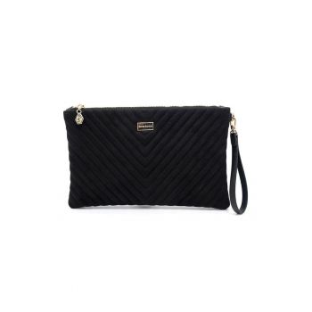 Geanta-plic  cu bareta din lant - Negru - 20 x 30 x 2 CM