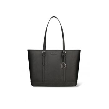 Geanta shopper de piele Azelia Plus - Negru