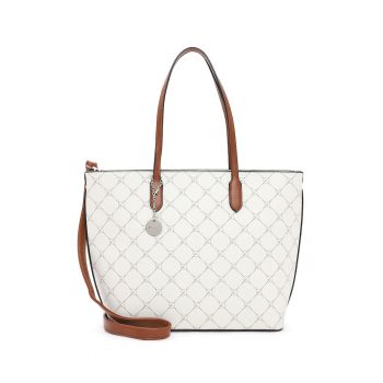 Geanta shopper de piele ecologica cu model logo