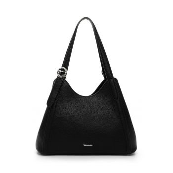 Geanta shopper din piele ecologica cu logo metalic discret