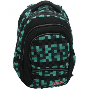 Ghiozdan Ergonomic Zipper Pro, Motiv Pixel, 43 cm Inaltime, 29 Latime