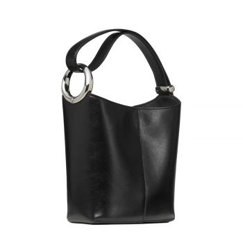Halo mini bucket bag black