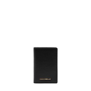 Metallic soft card holder noir
