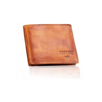 Portofel Barbati -  Denimo High Wallet - Piele Naturala - Maro - Dimensiune Universala