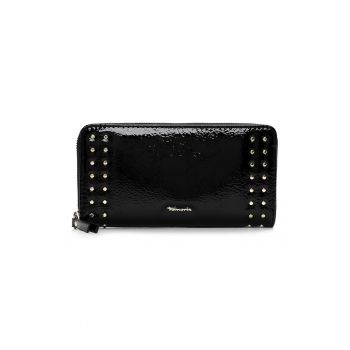 Portofel din piele ecologica lacuita cu fermoar