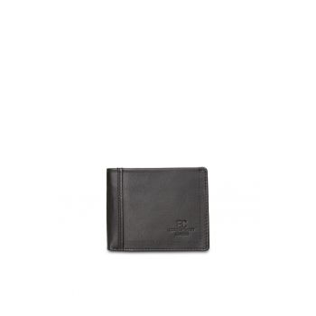 Portofel pliabil din piele Erevan Prime - Negru