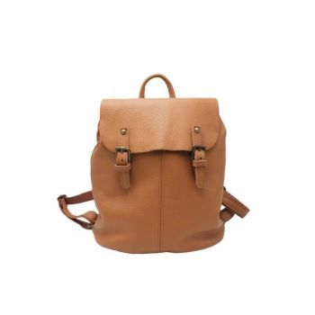 Rucsac dama din piele naturala  Rhea - Coniac