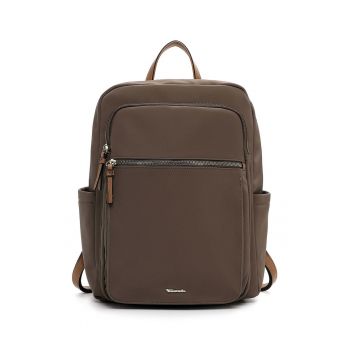 Rucsac din piele ecologica cu compartiment pentru laptop cu buzunare cu fermoar