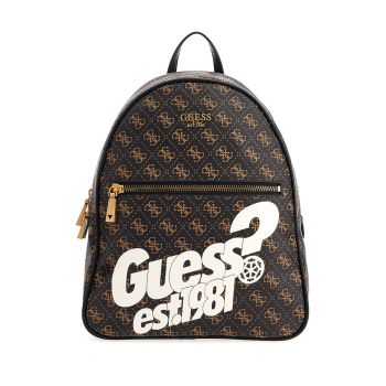 Rucsac din piele ecologica Vikky - Negru/Maro