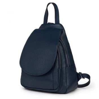 Rucsac din piele naturala Dante bleumarin