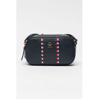 Geanta crossbody cu 2 compartimente Timeless - Rosu/Albastru ultramarin