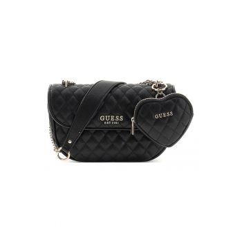 Geanta crossbody cu aspect matlasat Atabey - Negru