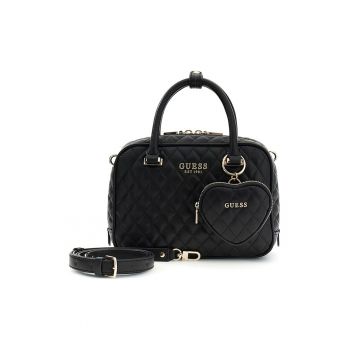 Geanta crossbody cu aspect matlasat Atabey - Negru