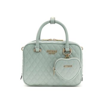 Geanta crossbody cu aspect matlasat Atabey - Verde menta