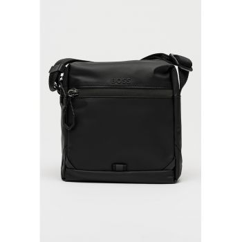 Geanta crossbody cu detalii reflectorizante - Negru