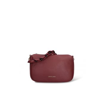 Geanta crossbody cu fermoar Celeste Lux - Visiniu