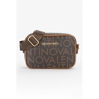 Geanta crossbody cu imprimeu logo - Maro inchis