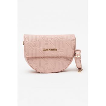 Geanta crossbody cu model logo Pansy - Roz pal