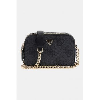 Geanta crossbody cu monograma Noelle - Negru/Gri antracit