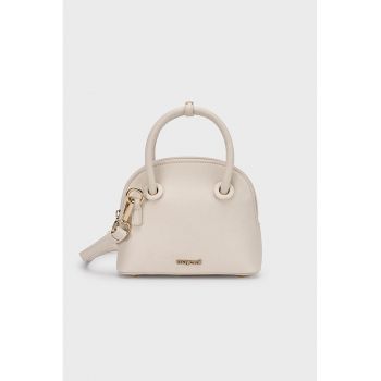 Geanta crossbody de piele ecologica - Alb murdar