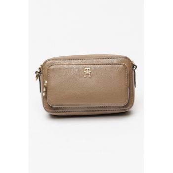 Geanta crossbody de piele ecologica Icon - Maro pamantiu
