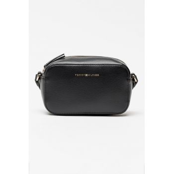 Geanta crossbody de piele ecologica - Negru