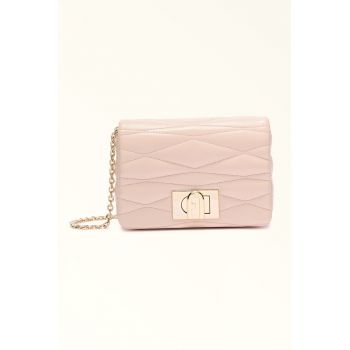 Geanta crossbody din piele cu aspect matlasat 1927 Mini - Roz pal