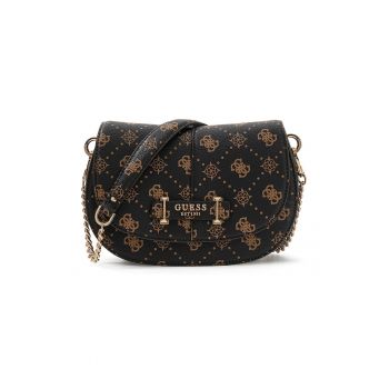 Geanta crossbody din piele ecologica cu bareta detasabila Carrie - Negru/Bej