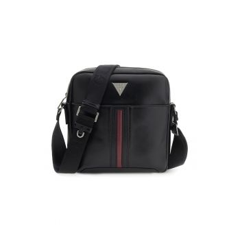 Geanta crossbody din piele ecologica cu buzunar pe partea din spate Torino - Negru