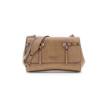Geanta crossbody din piele ecologica Leona - Bej inchis