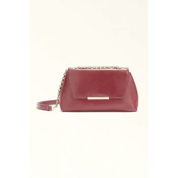 Geanta crossbody din piele Nadia - Visiniu