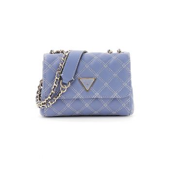 Geanta crossbody matlasata Giully - Albastru lavanda/Gri