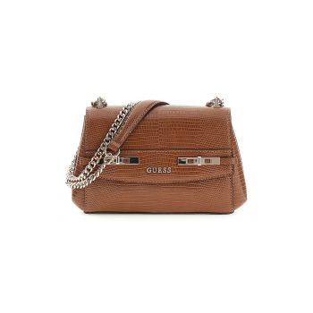 Geanta crossbody mica cu clapa Melinda - Maro cognac