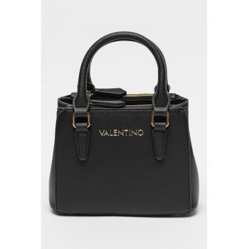 Geanta crossbody mica de piele ecologica Zero - Auriu/Negru