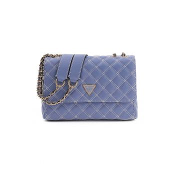 Geanta cu bareta de umar si doua compartimente Giully II - Albastru lavanda/Gri