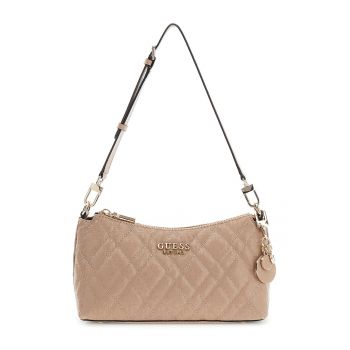 Geanta cu bareta de umar si logo metalic Isemay - Bej