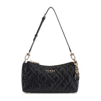 Geanta cu bareta de umar si logo metalic Isemay - Negru